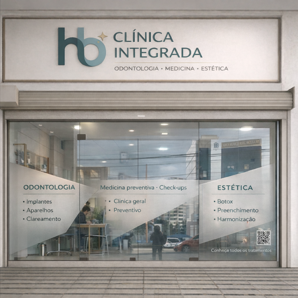 Fachada da HB Clínica Integrada